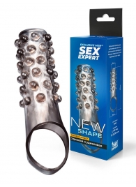 Дымчатая насадка на пенис с выпуклостями - 11 см. - Sex Expert - в Салавате купить с доставкой