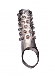 Дымчатая насадка на пенис с выпуклостями - 11 см. - Sex Expert - в Салавате купить с доставкой