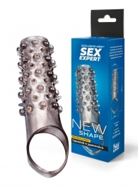 Дымчатая насадка на пенис с шипами и выпуклостями - 12 см. - Sex Expert - в Салавате купить с доставкой