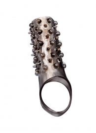 Дымчатая насадка на пенис с шипами и выпуклостями - 12,5 см. - Sex Expert - в Салавате купить с доставкой