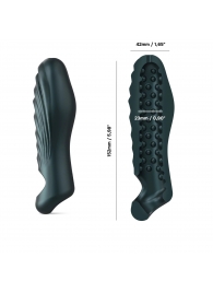 Серая силиконовая насадка на пенис с подхватом Manwan Ryzer - Manwan - в Салавате купить с доставкой