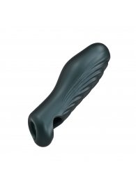 Серая силиконовая насадка на пенис с подхватом Manwan Ryzer - Manwan - в Салавате купить с доставкой