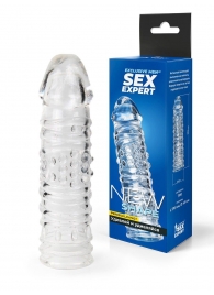 Прозрачная закрытая насадка на пенис - 17 см. - Sex Expert - в Салавате купить с доставкой
