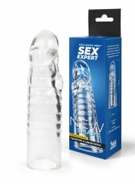 Прозрачная закрытая насадка на член - 15 см. - Sex Expert - в Салавате купить с доставкой