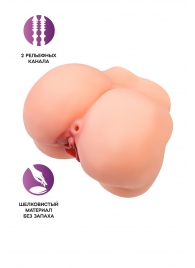 Реалистичный мастурбатор в форме попки с 2 любовными входами - No Name - в Салавате купить с доставкой
