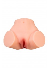 Телесный реалистичный мастурбатор-полуторс с 2 любовными входами - No Name - в Салавате купить с доставкой