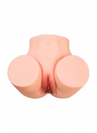 Телесный мастурбатор в форме попки с 2 любовными входами - No Name - в Салавате купить с доставкой