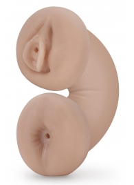 Телесный люминесцентный двусторонний мастурбатор Tasha - Blush Novelties - в Салавате купить с доставкой