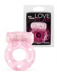 Розовое эрекционное виброкольцо с бабочкой - 1137 - в Салавате купить с доставкой