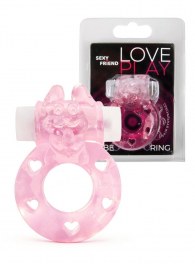 Розовое эрекционное виброкольцо в форме зайчика - 1137 - в Салавате купить с доставкой