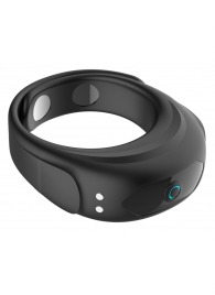 Черное эрекционное виброкольцо на ремешках - Boys of Toys - в Салавате купить с доставкой