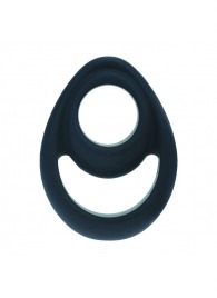 Черное эрекционное кольцо Double Ergo Silicone Cockring - Shots Media BV - в Салавате купить с доставкой