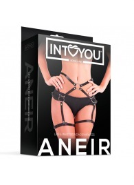 Черные стрепы на бёдра Aneir - Intoyou - купить с доставкой в Салавате