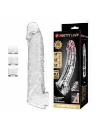 Прозрачный фаллоудлинитель с подхватом мошонки Silas - 26 см. - Baile - в Салавате купить с доставкой