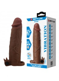 Коричневая насадка на пенис Xerxes - 22 см. - Baile - в Салавате купить с доставкой