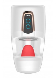 Белый мастурбатор с язычком и возвратно-поступательными движениями - Secwell - в Салавате купить с доставкой