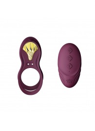 Фиолетовое эрекционное виброкольцо Bayek с пультом ДУ - Zalo - в Салавате купить с доставкой