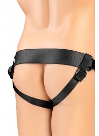 Телесный фаллопротез на черных ремнях Conall - 15 см. - ToyFa - купить с доставкой в Салавате