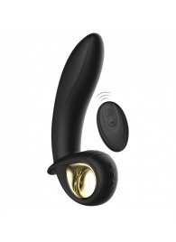 Черный вибратор с функцией расширения - 16,5 см. - Ibiza