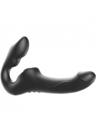 Черный безремневой страпон с 3 моторами - Ibiza - купить с доставкой в Салавате