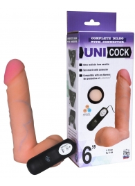 Фаллическая насадка Харнесс UNICOCK 6  с вибрацией - 18 см. - LOVETOY (А-Полимер) - купить с доставкой в Салавате