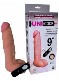 Фаллическая насадка Харнесс UNICOCK 9  с вибрацией - 24 см. - LOVETOY (А-Полимер) - купить с доставкой в Салавате
