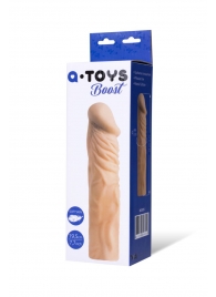 Насадка с ярко выраженной головкой и рельефным стволом - 19 см. - A-toys - в Салавате купить с доставкой