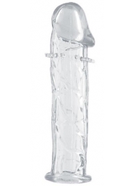 Гладкая прозрачная насадка с усиками под головкой - 12,5 см. - Toyfa Basic - в Салавате купить с доставкой Гладкая прозрачная насадка с усиками под головкой - 12,5 см. - Toyfa Basic - в Салавате купить с доставкой