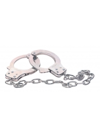 Наручники из металла с длинной цепочкой CHROME HANDCUFFS METAL HANDCUFFS W. KEY - NMC - купить с доставкой в Салавате