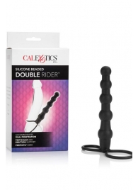 Насадка на пенис для двойного проникновения Silicone Beaded Double Rider - 14 см. - California Exotic Novelties - в Салавате купить с доставкой