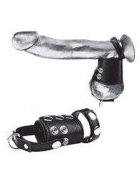 Кольцо на член и мошонку Cock Ring With 2  Ball Stretcher And Optional Weight Ring - BlueLine - в Салавате купить с доставкой