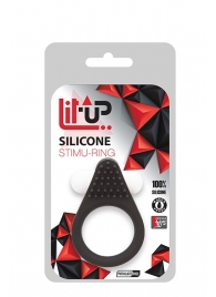 Чёрное эрекционное кольцо LIT-UP SILICONE STIMU RING 1 BLACK - Dream Toys - в Салавате купить с доставкой