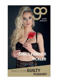 Пластиковая метелочка с красными пёрышками Small Feather Tickler - 32 см. - Blush Novelties - купить с доставкой в Салавате