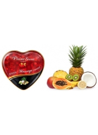 Массажная свеча с ароматом экзотических фруктов Bougie Massage Candle - 35 мл. - Plaisir Secret - купить с доставкой в Салавате