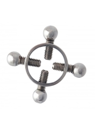 Серебристые зажимы для сосков на винтах - ToyFa - купить с доставкой в Салавате