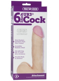Ультра реалистичная насадка Vac-U-Lock  6  ULTRASKYN Cock - 17,3 см. - Doc Johnson - купить с доставкой в Салавате