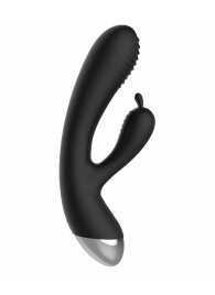 Чёрный вибратор E-Stimulation Rabbit Vibrator с электростимуляцией - 19 см. - Shots Media BV - купить с доставкой в Салавате