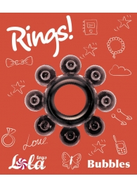 Чёрное эрекционное кольцо Rings Bubbles - Lola Games - в Салавате купить с доставкой