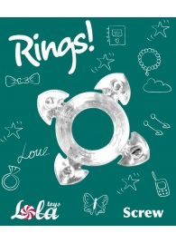 Прозрачное эрекционное кольцо Rings Screw - Lola Games - в Салавате купить с доставкой