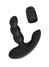 Черный силиконовый стимулятор простаты Levett Nitoc с пультом ДУ - Levett - в Салавате купить с доставкой