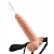 Телесный полый страпон с имитацией эякуляции 7.5  Hollow Squirting Strap-On with Balls Flesh - 21,6 см. - Pipedream - купить с доставкой в Салавате