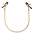 Чёрные с золотом зажимы на соски Gold Chain Nipple Clamps - Pipedream - купить с доставкой в Салавате