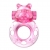 Розовое эрекционное виброкольцо на пенис Pink Bear - Baile - в Салавате купить с доставкой