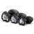 Набор из 3 черных пробок с прозрачным кристаллом-сердечком Bling Plugs Training Kit - Blush Novelties - купить с доставкой в Салавате