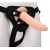 Телесный страпон на черных трусиках STRAP ON REAL DILDO - 20 см. - Dream Toys - купить с доставкой в Салавате