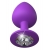 Фиолетовая анальная пробка со стразом Her Little Gem Large Plug - 9,5 см. - Pipedream - купить с доставкой в Салавате