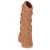 Телесная насадка с венками и открытой головкой Nude Sleeve L - 14 см. - KOKOS - в Салавате купить с доставкой