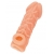 Телесная закрытая насадка с венками Cock Sleeve Size M - 15,6 см. - KOKOS - в Салавате купить с доставкой