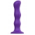 Фиолетовая насадка Strap-On-Me Dildo Geisha Balls size XL - Strap-on-me - купить с доставкой в Салавате