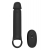 Черная насадка-удлинитель с вибрацией Vibrating Extender With Remote - Dream Toys - в Салавате купить с доставкой